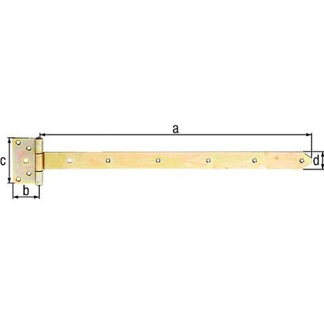 Penture anglaise 591/59x103mm jaune galva (1/3)