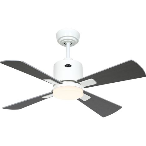 Ventilateur de plafond ECO NEO III 92 Blanc - Wengé/Argent WiFi avec éclairage (1/2)