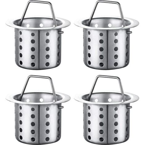 Crépine d'évier de cuisine, ensemble de 4, panier de filtre d'intercepteur d'évier de cuisine, crépine d'évier, crépine de vidange