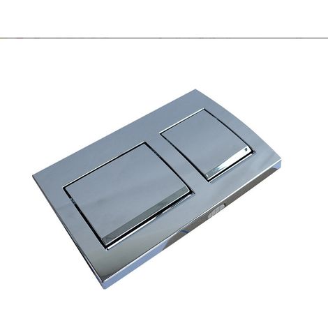 Panel Alpha15 para inodoro, con aspecto de acero inoxidable, para sistemas de doble descarga. (1/2)