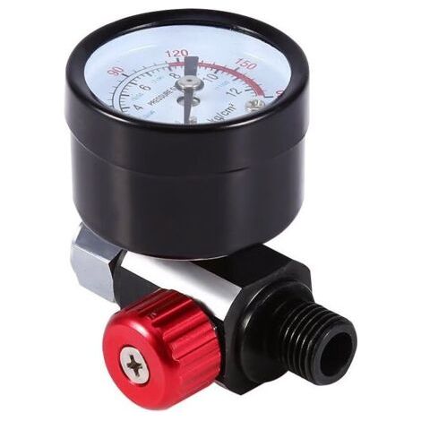 Luftdruckregler, Druckregler für Ventile und Absperrklappen, Universalregler für Spritzpistolen mit 1/4"-BSP-Anschluss und Membransteuerung, Druckluftwerkzeuge (1/4)