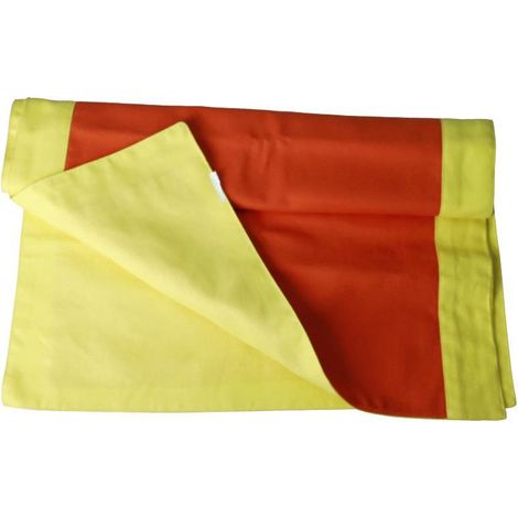 Brandani Aria runner cotone striscia arancio bordo giallo 45x140 cm