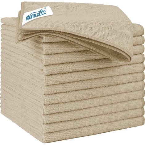 Lot de 12 lingettes microfibres absorbantes et réutilisables 32x32cm (1/5)