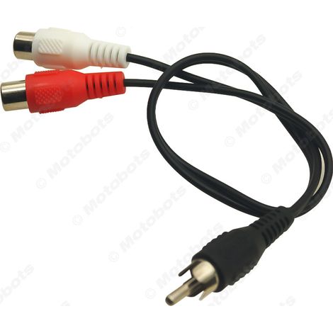 Câble audio/vidéo pour voiture, câble audio AV RCA mâle vers double RCA femelle, câble adaptateur RCA mâle vers 2 RCA femelles (1/4)
