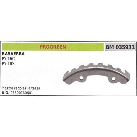 Piastra regolazione altezza PROGREEN rasaerba tosaerba tagliaerba PY 18S 035931