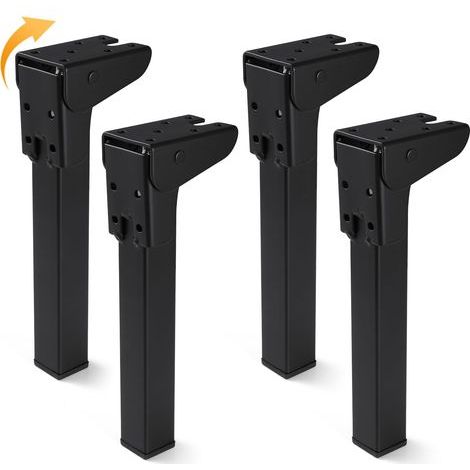 Lot de 4 pieds de table pliables autobloquants, 6", 8", 10", 12" pour tables de camping et meubles à monter soi-même (7,87 pouces / 20 cm) (1/5)