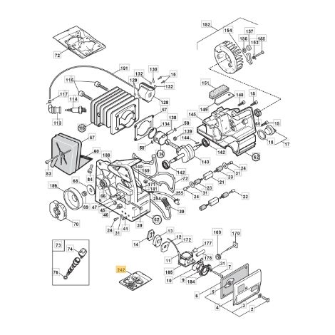 ORIGINAL STIGA Modell 350 CP510 Kettensäge Membran-Kit 8724090