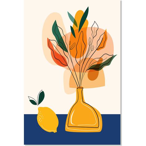 Affiche Citron et art organique - 40x60cm - made in France