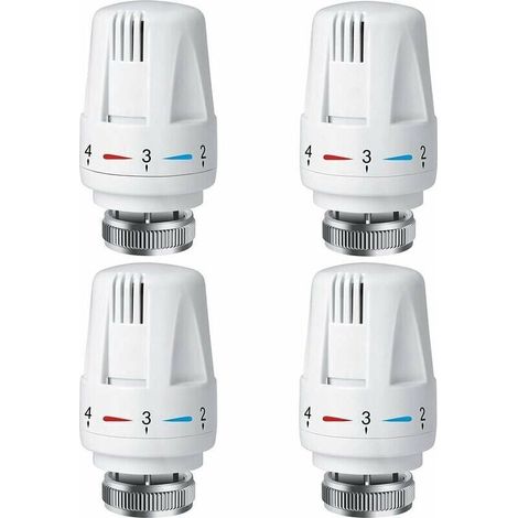 Tête thermostatique de radiateur PCS, tête de thermostat de radiateur TRV M30 x 1,5, vanne thermostatique de radiateur, vannes de radiateur de radiateur pour système de chauffage domestique et de bure