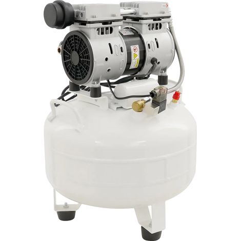 Compresor de aire, silencioso, capacidad de 30 litros, blanco, UE (1/2)