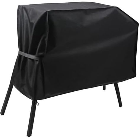 Housse de protection robuste 600D pour grille de barbecue de 55,9 cm et 43,2 cm, 109,9 x 61,4 x 78,7 cm, imperméable, résistante aux déchirures, avec capuche et support, noir (1/5)