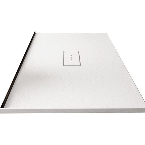 Receveur de douche 90 x 140 cm extra-plat en résine minérale VIC blanc