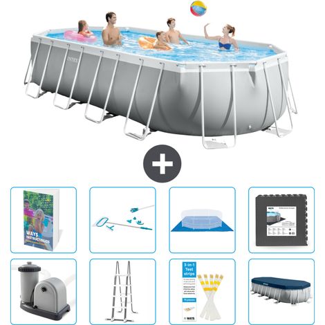 Prism Frame Pool Oval - 610x305x122 cm - 9-teilig S565