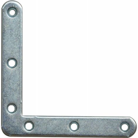 Equerre Plate renfort Bout RONDS 30X30X12 Acier zingué