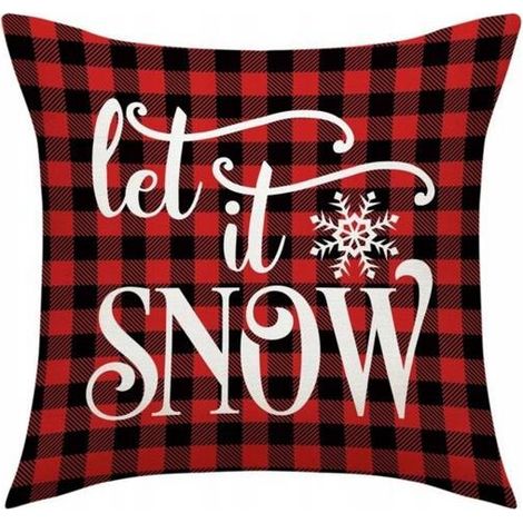 ECARLA Federa per cuscino invernale natalizia 45x45cm Let it Snow POD122