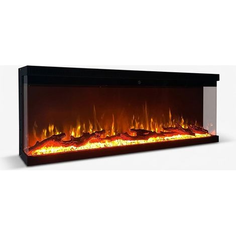 3-seitiger Wand und Einbau Elektrokamin Divina Fire Boston 100 (1/5)