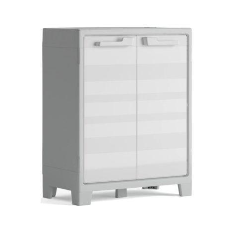 armadio basso keter "maximo" in resina grigio chiaro 80x44x100 cm (1/3)