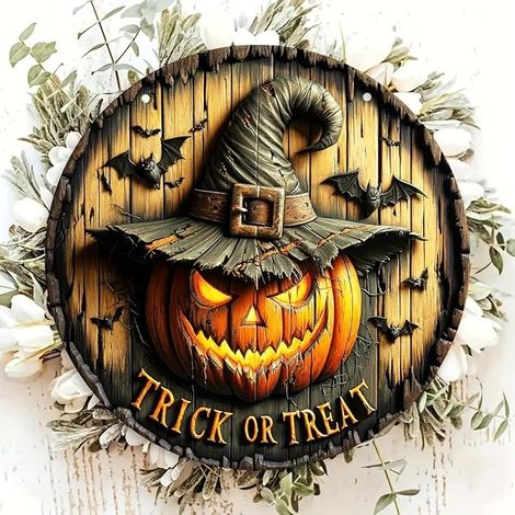 Panneau de porte en bois pour Halloween, Panneau de porte en bois pour Halloween, Panneau de porte en bois pour Halloween (1/5)