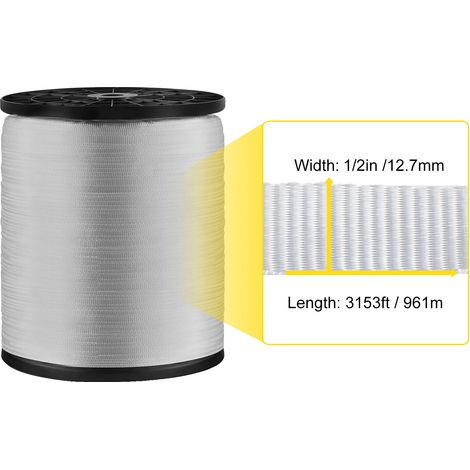 Zugband, 1250 lbs Zugfestigkeit, langlebige Polyesterfaser, 12.7mm x 961m (1/2)
