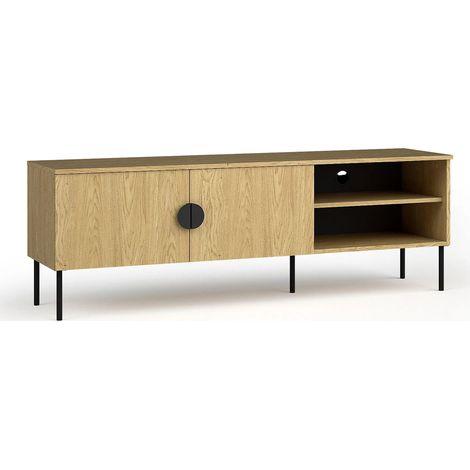 AX LIVING TV Schränke Brunelli 160 cm Eiche Baltic Lowboard für TV