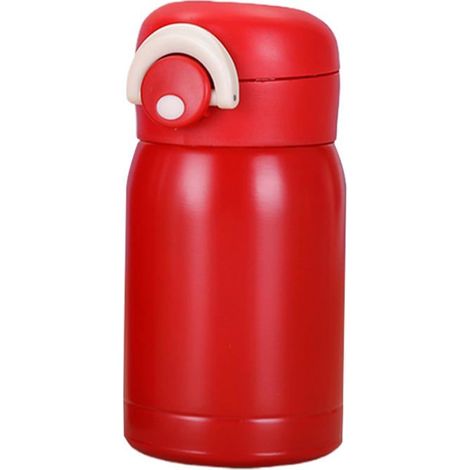 BelleRise - Bouteille d'eau isotherme avec couvercle à pression, en acier inoxydable, idéale pour les étudiants, les écoles, le camping, etc. (1/5)