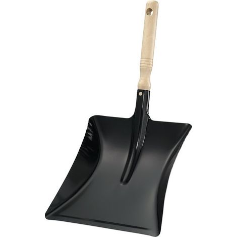 Paletta con manico in legno, lacca nera MET, L220xP230mm