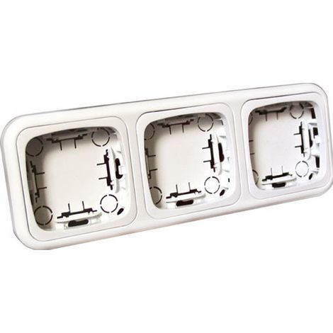 Dreifachrahmen für Blanco Electro Dh 36.480/MT Aufputzmechanik Serie 36.480/MT, weiß, 8430552111626