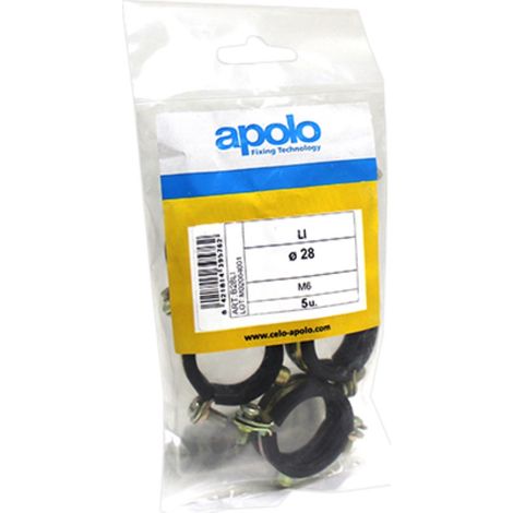 CELO bolsa 5 uds. abrazadera li m6 ø 18 b18li apolo , Bolsa 5 Uds. Abrazadera Li M6 Ø 18 B18Li de la marca Celo.