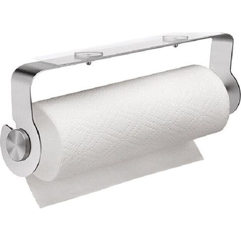 Porte essuie Tout autoadhésif Mural Support essuie Tout Acier Inoxydable Discret pour la Salle de Bain ou de Cuisine pour Les Serviettes en Papier l'aluminium Film Plastique etc (1/4)