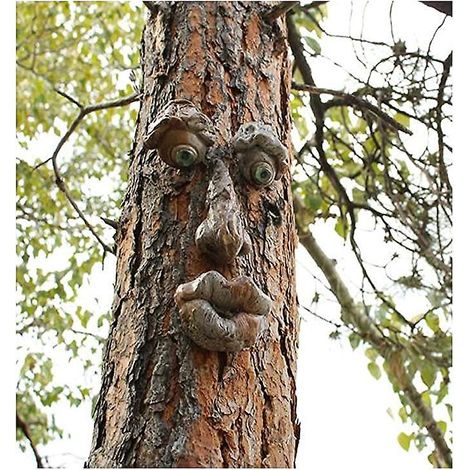 homme Tree Hugger,jardin Peeker Yard Art,yard Art Sculpture Dcorations Extrieur Sculpture Arbre Visage Jardin Arrire-cour Dcoration, Drle De Rsine (1/5)