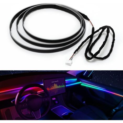 Acryl LED Innenraumbeleuchtung Auto 140cm, Wasserdicht, Kürzbar (1/5)