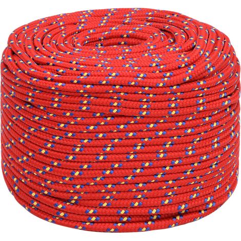 Corde de bateau, Corde de Chanvre, pour la Décoration, le Bricolage, le Jardinage Rouge 10 mm 25 m Polypropylène OIB6871E (1/5)
