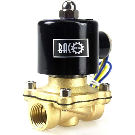 DC 12V 1/2" Laiton électrique électrovanne VITON Normalement fermé pour Air Eau Huile (1/5)