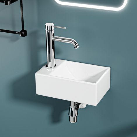 DILECI - Mini vasque lave-mains blanc sortie gauche (301911cm)