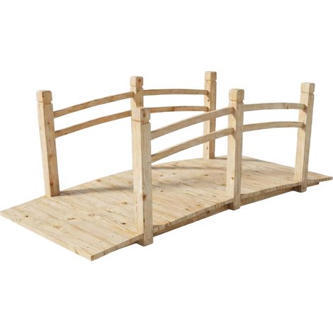 Pont de jardin en bois de sapin, capacité de 200 kg