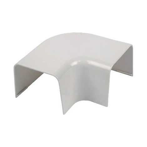 Coude 90° à plat blanc pour goulotte 80x60 mm - EID