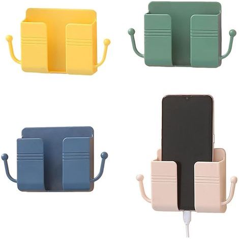Support Mural pour Téléphone Portable,4 PCS Supports Muraux pour Téléphone Portable avec Crochet Support Telecommande Mural pour Chambre à Coucher, Cuisine,Salle de Bain,Bureau (1/5)