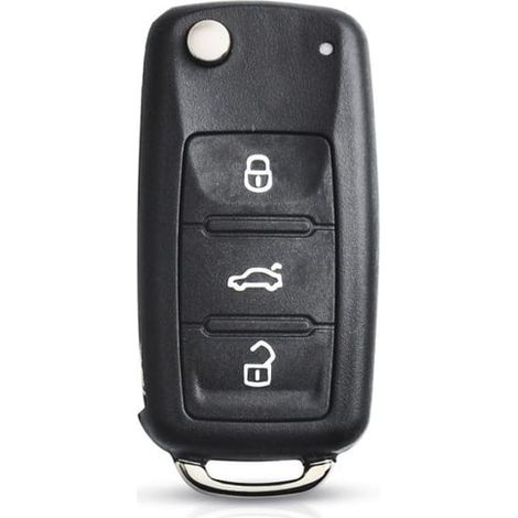 Coque de télécommande à 3 boutons modifiée pour VW Volkswagen Caddy Eos Golf Jetta Beetle Polo Up Tiguan Touran2676