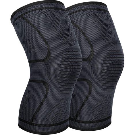 Genouillère de Compression 1 Paire, Soulage Arthrite et Douleurs Articulaires, Antidérapantes Sports de Athlète Support de Elastic Genou Manchon pour Homme et Femme, Course à Pied, Sports,taille L (1/5)