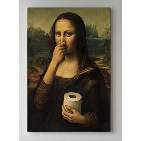 Reproduction de Peinture à l'Huile Mona Lisa 30x40 cm Sans Cadre - Affiche d'Art Vintage pour Décoration de Salon et Bureau - Cadeau Culturel pour Fête des Mères et Fête des Pères (1/5)