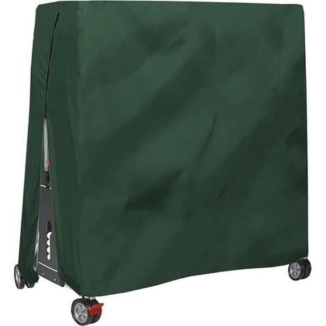 Waterproof and dustproof outdoor ping-pong table cover, green, 165x70x185cm (1/3)