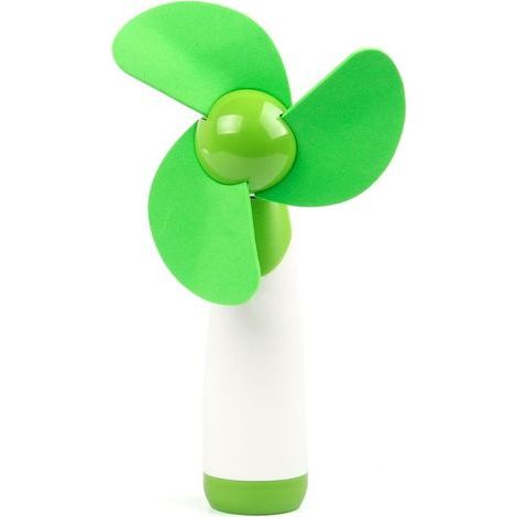 Verstellbarer, tragbarer grüner Ventilator mit weichen Flügeln (1/5)