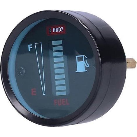 Indicateur de jauge de compteur de carburant, pointeur de jauge de carburant Compteur de réservoir de carburant universel, LED verte 52mm 12V pour bateau de moto automatique (1/5)