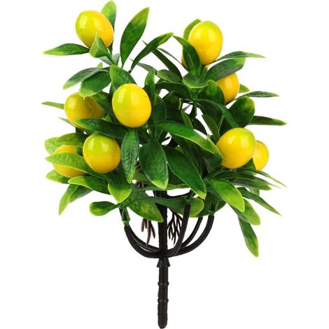 Kumquat Citron en Pot en Pot Artificiel en Pot Citron Fruit avec Pot De Fleur Simulation Citron Inserts Maison Arrangement De Fleurs Décoration De Bureau (2) (1/5)