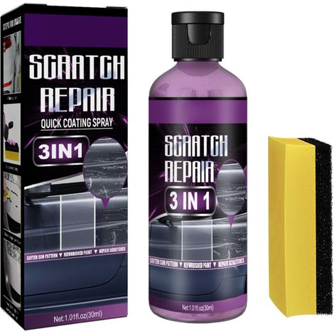 Kit rayure voiture - Dissolvant réparation rayure auto - Restauration peinture vernis - Efface rayures et tourbillons (1/5)