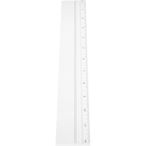 Règle en plastique transparent de 30 cm avec loupe, droite pour (1/5)