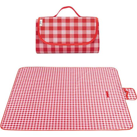 1 Tapis de pique-nique, imperméable, pliable, 203x203 cm, coton, extérieur intérieur (1/5)