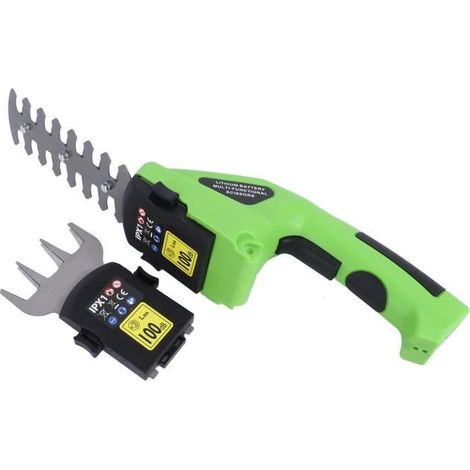 OMABETA Coupe-herbe sans fil Cisaille à gazon sans fil 7.2V coupe-herbe portable sans fil 2 en 1 taille-haie jardin tondeuse (1/4)