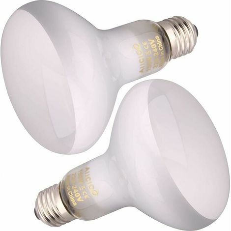Wärmelampe – Wärmelampe für Haustiere für Reptilien und Amphibien, 100 W, 2er-Pack, Weiß (1/4)