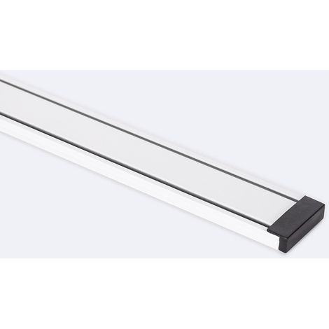 Rail Magnétique 25mm Extra-Plat en Saillie 48V 1m Blanc / Blanc